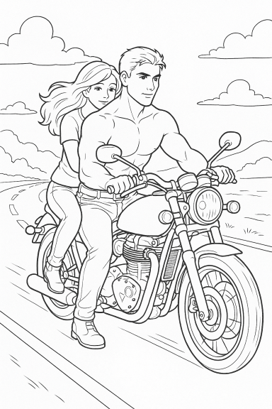Coloring Book art for Lorelei and Colton